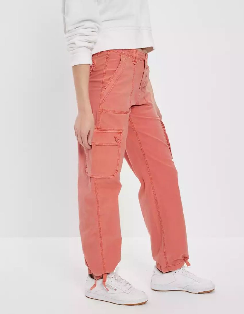 Jean American Eagle AE Snappy Stretch Baggy Cargo Jogger Orange Femme | ORJ-05264414